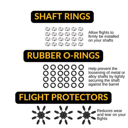 Deluxe Darts Tune up Kit Box | Flights, Sharpener, Shafts, O-Rings, Flight Savers, Accessories (10447-Deluxe) - color: 10447-Deluxe