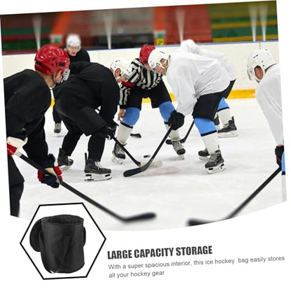 Ice Hockey Equipment Bag Hockey Puck Bag Waterproof Large Capacity Storage with Polyester Material and Easy to Carry Design for Rink and Outdoor Activities
