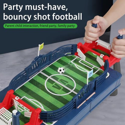 PowerKing Portable Foosball Table - Mini Tabletop Sports Game for Competitive Family Fun - color: Green-E002