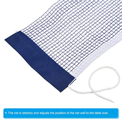 PATIKIL Table Tennis Net Replacement, Ping Pong Net String Tension Equipment Accessories PE for Indoor Outdoor, Navy Blue