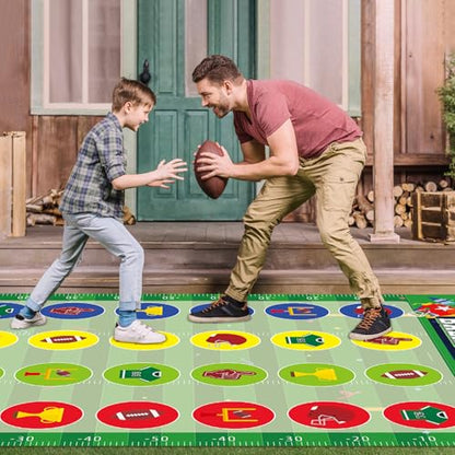 Lonfliness Football Party Game Football Party Pose Balance Floor Gaming Mat Classroom Group Interactive Indoor Outdoor Activity for Adult Family School Yard Reunion Board Game Gift