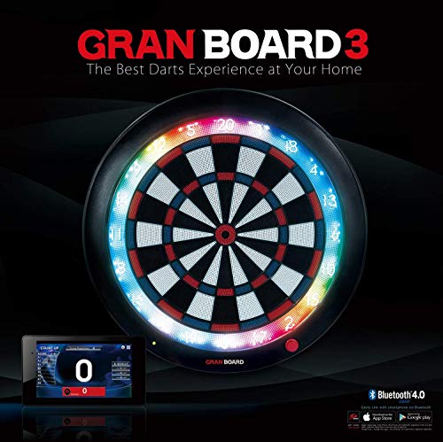 Gran Board 3s LED Dartboard (Blue) with Special Bracket & ChoukouTip100pics & DartsSet