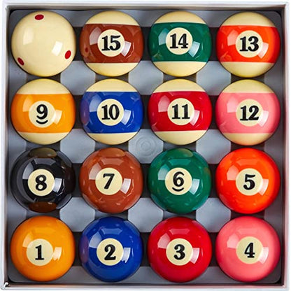 Billmart Premium Billiard Balls Pool Table Accessories 2-1/4" Regulation Size 16 Pool Balls Billiard Set | Premium - color: Tournament TV