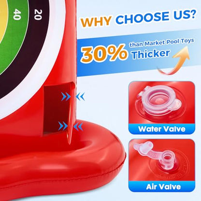 Pool Toys for Kids, Inflatable Dart Board Toss Water Game, Giant Pool Games for Kids, Swimming Pool Floats, Beach Yard Outdoor Play, Summer Party Birthday Gift 3 4 5 6 7 8 9 12 Yrs Boy Girl Teen Adult