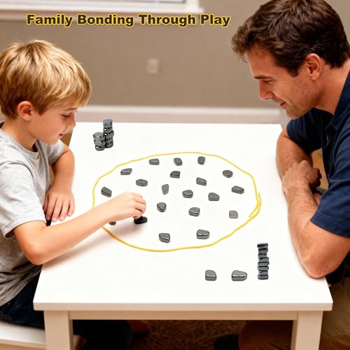Chess Game with 24 Stones, Christmas Family Games for Kids and Adults, Best Multiplayer Strategy Board Games for Family Game Night, Indoor Outdoor Portable Travel Chess Set