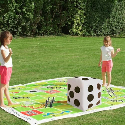 Novelty Place 13" Jumbo Inflatable Dice, Pack of 2, White and Black Giant Dice for Indoor and Outdoor Broad Game, Ludo and Pool Party