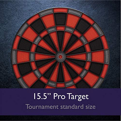 Viper 800 Electronic Dartboard, 15.5 in Regulation Target, 57 Games, 16 Players, 6 Darts Included, Black