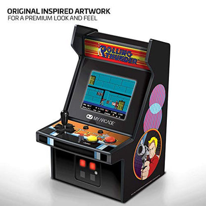 My Arcade Micro Player Mini Arcade Machine: Rolling Thunder Video Game, Fully Playable, 6.75 Inch Collectible, Color Display, Speaker, Volume Buttons, Headphone Jack - Electronic Games - style: Rolling Thunder