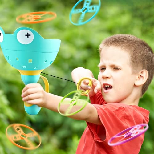 pamexin Outside Toys for Kids Ages 4-8 - Manual Capture Catching Game - Toddler Chasing Toy for Boys & Girls, Ages 3-7 - Outdoor Fun Family Games - style: Yellow+Green+Red