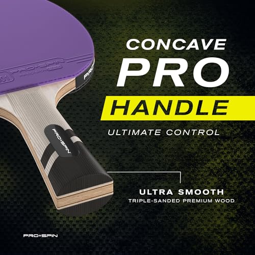 PRO-SPIN Ping Pong Paddles – ITTF Approved Professional Table Tennis Rackets with Carbon Fiber for Superior Control | 7-Ply Blade, Premium Rubber, 2.0mm Sponge - color: 1-Pack | Violet