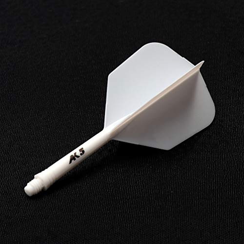 CUESOUL 6 Pieces ROST Integrated Dart Shaft and Flights - color: Shaft Length 28mm-Big Wing Shape-All White