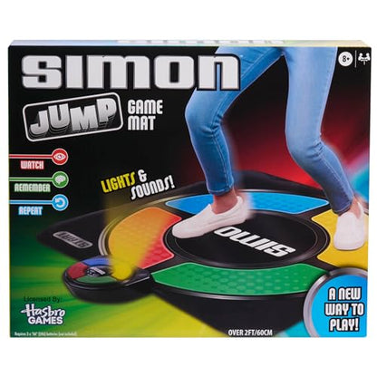 Just Play Hasbro Simon Jump Game Mat with Lights and Sounds, Electronic Memory Games for Kids, Kids Toys for Ages 8 Up