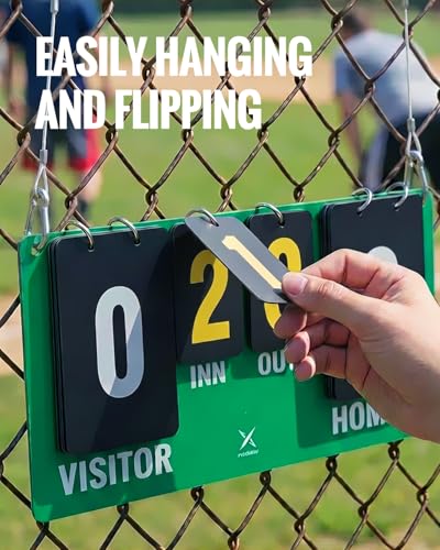 Portable Flip Scoreboard for Baseball & Softball - Easy Fence Mount