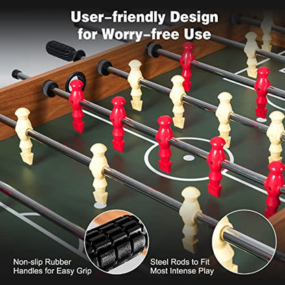 Goplus 48 Inch Multi Game Table, 3-in-1 Adult Size Foosball, Pool Table, Slide Hockey Table, Combo Table Set w/Billiard, Soccer & Hockey for Arcade, Party, Family Night, Game Room