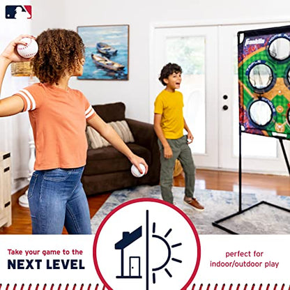 Franklin Sports Target Toss Games - Kids Football + Baseball Target Toss Games for Indoors + Outdoors - Fun Football + Baseball Throwing Games for Kids - Includes Targets + Mini Toy Balls - style: MLB Baseball