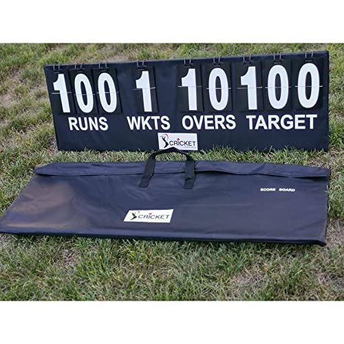 Cricket Scoreboard Portable Black Easy-Flip Scoreboard for Cricket Multi-Surface Placement