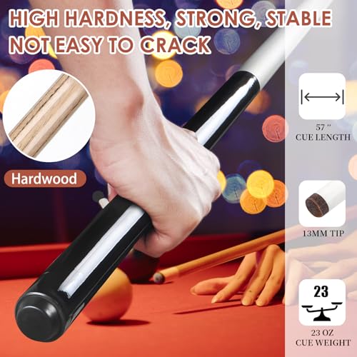 Kmise Break Cue Stick,57 Inch 2-Piece Break Cue Stick Punch Billiard Pool Cue Sticks with 13mm Pro Breaking Tip,23oz Pool Stick.