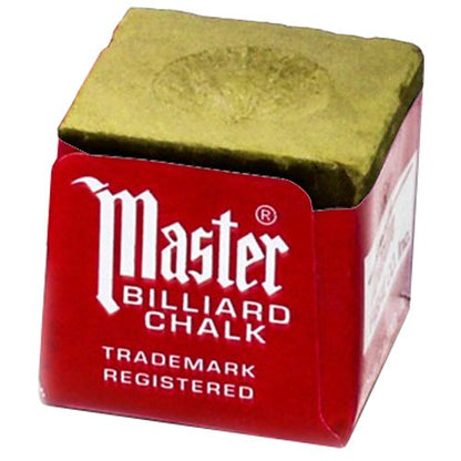 Master Billiard/Pool Cue Chalk Box, 12 Cubes - color: Gold