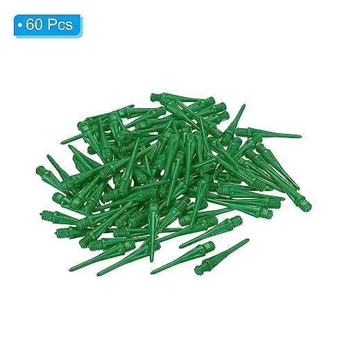 PATIKIL Plastic Dart Tips 2BA Thread Soft Dart Tips Replacement Plastic Tip Soft Tip Dart Accessories - color: Green