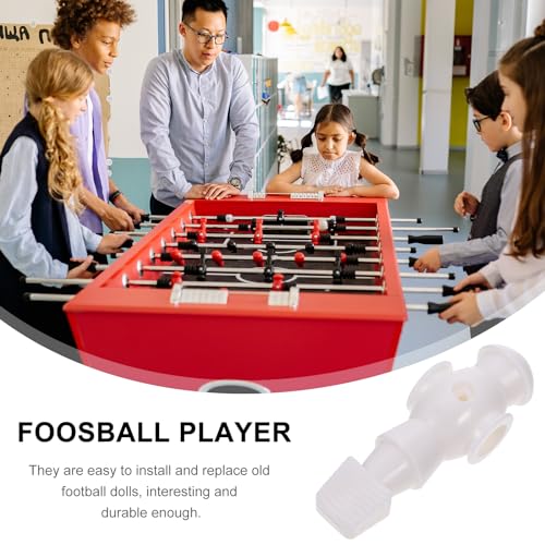 Homoyoyo 4pcs Foosball Men Replacement, Football Players Parts Foosball Man Table Player Football Machine Accessories - color: White