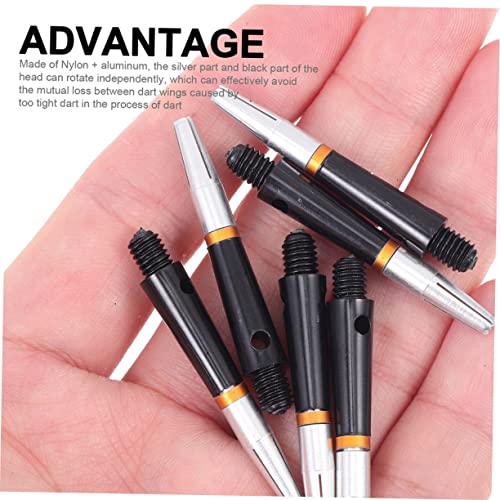 Holibanna 6Pcs Portable Aluminum Shaft Accessories Lightweight Replaceable Rods for Enhanced Dart Gaming Experience Standard Threading for Easy Installation