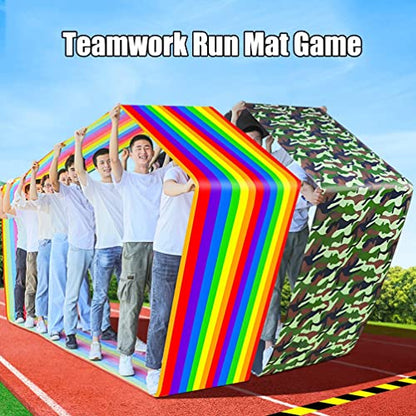 Teamwork Games Adult Kids Playing Run Mat, Indoor Outdoor Wild Day Carnival Game Party Rolling Run Mat (Size : Adult-6M) ()