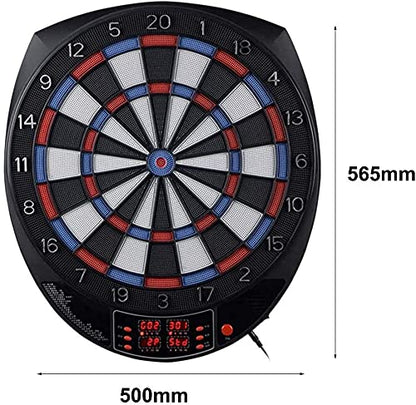 Electronic Dart Board, Electronic Dartboard, Classic Darts for 16 Players, Darts Game with LED Display, Including 6 Soft Darts and 24 Dart Heads for Indoor and Outdoor Garden Office Gifts