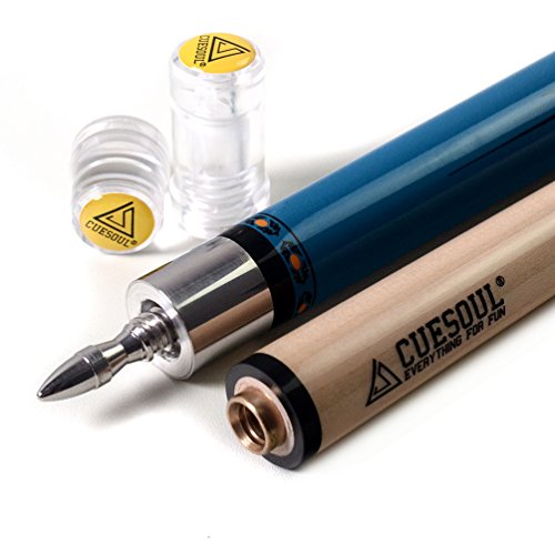 CUESOUL SOOCOO Series 58" 19oz Maple Pool Cue - color: Blue, size: 12.75mm