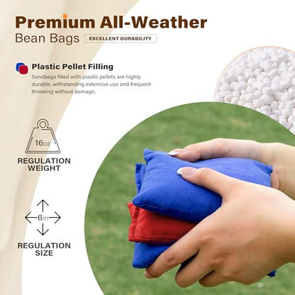 Himal Outdoors Cornhole Board Set, Choose 4 x 2 Feet Game Boards Includes 8 Corn Hole Toss Bags