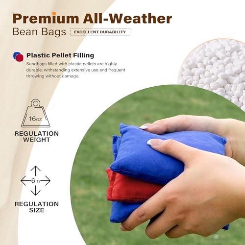 Himal Outdoors Cornhole Board Set, Choose 4 x 2 Feet Game Boards Includes 8 Corn Hole Toss Bags