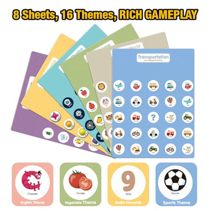 Matching Memory Game for Kids Age 3 4 5 6 7 8 Year Old, Travel Toy for Boys Girls, Board Games for 4-6, Road Trip Essentials for Toddler, Airplane/ Car/ Camping Activity,Christmas Birthday Gifts