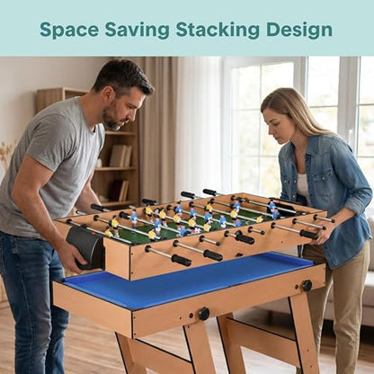 SereneLife 2-in-1/4-in-1/5-in-1 Multi-Game Table – Foosball, Air Hockey, Ping-Pong, Billiards, Shuffleboard – Family Arcade Game Table, Accessories Included (on Foot)