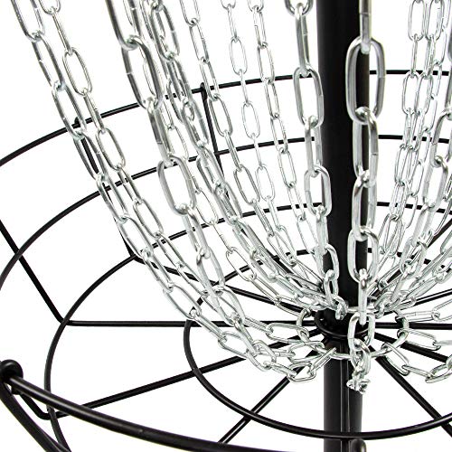 MVP Disc Sports Black Hole Practice 24-Chain Portable Disc Golf Basket Target