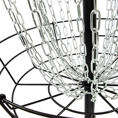 MVP Disc Sports Black Hole Practice 24-Chain Portable Disc Golf Basket Target