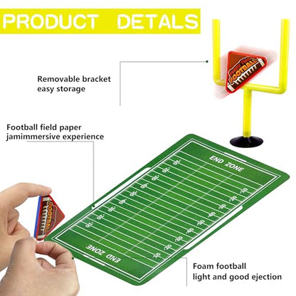 10 PCS Colors Mini Flick Football Games Mini Table Top Sports Games - color: Red Yellow