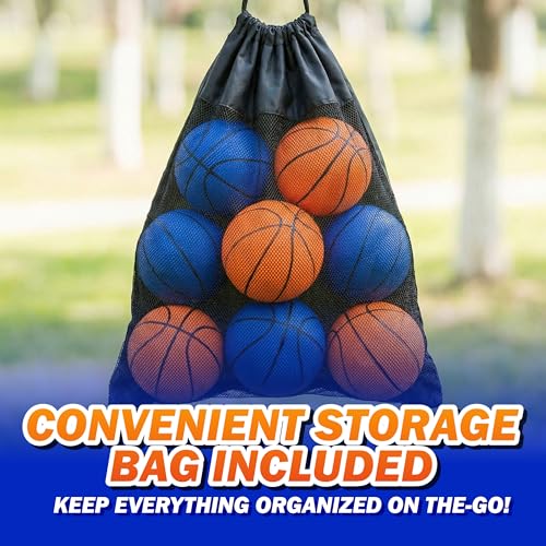 NSG Over The Door Basketball Hoop - Adjustable Height 7 Hoop Race Pyramid with 8 Mini Foam Balls & Carry Bag, Wall-Mounted, Easy Setup, Kids Indoor/Outdoor Game for Ages 5+ Years - style: Hoop Race