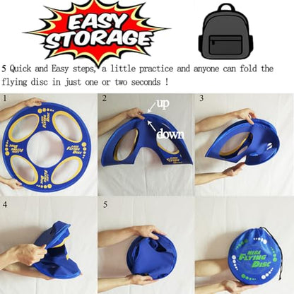 Giant Flying Disc Soft, Foldable & Floats in Air - Encourage Outdoor Play & Family Fun - Great for Kids, Parent-Child Interaction, and School Activities - color: Medium