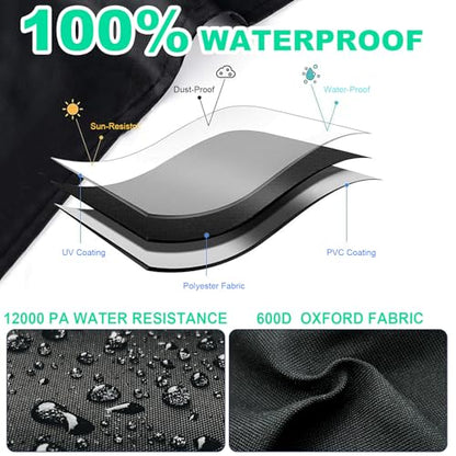 Ping Pong Table Cover,600D Oxford Fabric Covers for Outdoor Table Tennis and Folding Tables-All-Weather Protection Waterproof UV & Dustproof , Black, 65 x 27.5 x 72.8 in