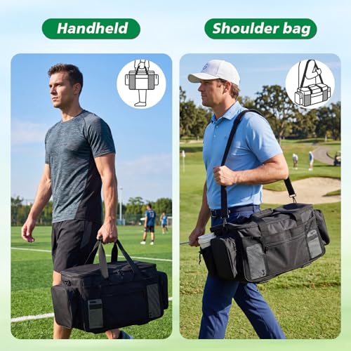 Disc Golf Storage Bag Large Capacity, Each Bag Holds 80 Discs, with Lid and Dividers, Disc Golf Organizer for Professionals, with Handle and Multi Side Pockets - style: 25x10.2x10.2inch