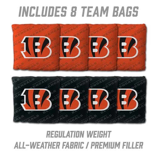 YouTheFan NFL 2' x 4' Slogan Series Professional Wood Cornhole Game with Logo Bags - color: Cincinnati Bengals