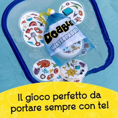 Asmodee Dobble: Waterproof, Card Game for the Whole Family, Italian Edition, 8247, Single