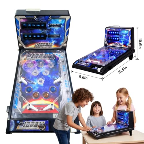 Electronic Arcade Pinball, Ball Shooting Desktop Game, Nostalgia Arcade Machine, Light and Sound Effects, Pinball Game for Kids & Adults Ages 6+