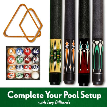 Short Pool Cue Stick – Hardwood Canadian Maple Pool Sticks for Billiard Table Sports