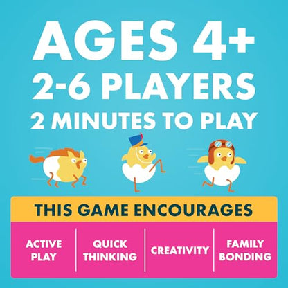 Exploding Kittens Hurry Up Chicken Butt 2-6 Players - Ages 4+ - 2 Minutes to Play - Hot Potato Style Card Game - Fun Card Game, Family Game Night, Creative Kids Game