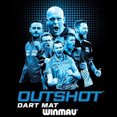 WINMAU Dart Mat with Throw Line for Soft Tip and Steel Tip - Available in Outshot and Clearzone Style - style: Pro Zone Outshot