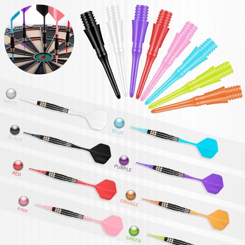 CyeeLife 2BA Thread Soft Tip Dart Points - Plastic Dart Tips - 100/1000 Pack Premium Replacement Dart Accessories - color: 100pcs