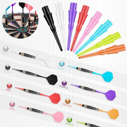 CyeeLife 2BA Thread Soft Tip Dart Points - Plastic Dart Tips - 100/1000 Pack Premium Replacement Dart Accessories - color: 100pcs