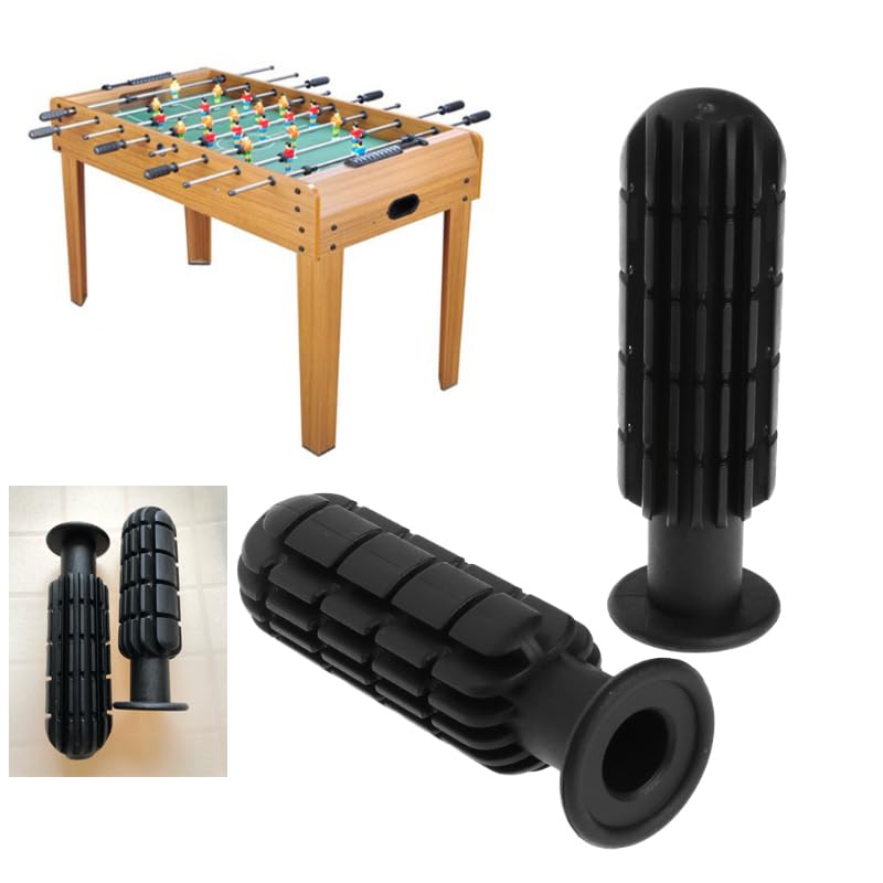 4 Pack Foosball Table Handle Grip Replacement Football Game Rod Handles Stick End Cap Grips for Desktop Soccer Tabletop Parts Repair Table Top (1/2" / 0.5'' Hole ID)