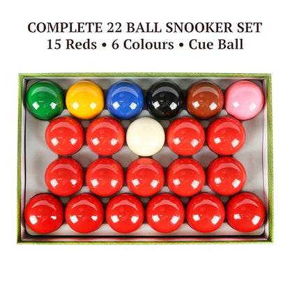ASKA Billiards Snooker Balls Set, 22 Balls Including a Cue Ball - style: SB02A, Grade A, Set of 22 balls 2-1/16