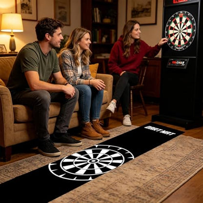 Dart Mat,Floor Protection Portable with Throw Line,Protective Dart Rug Mat - for Recreation Center Sports Club Basement Entertainment Area Garage Dormitory - size: E